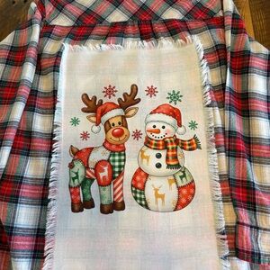 Festive Plaid Button Down Shirt